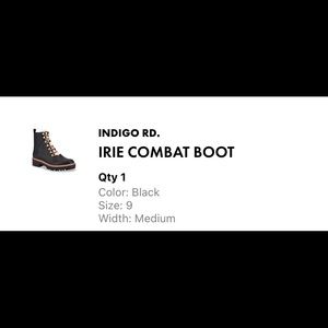 Indigo Rd. Irie Combat Boot